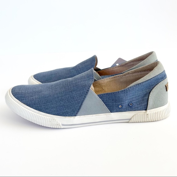 Roxy Women's Boat Shoes Slip On Blue Chambray Brayden Flats Surfer Beach Size 10 - Picture 15 of 16